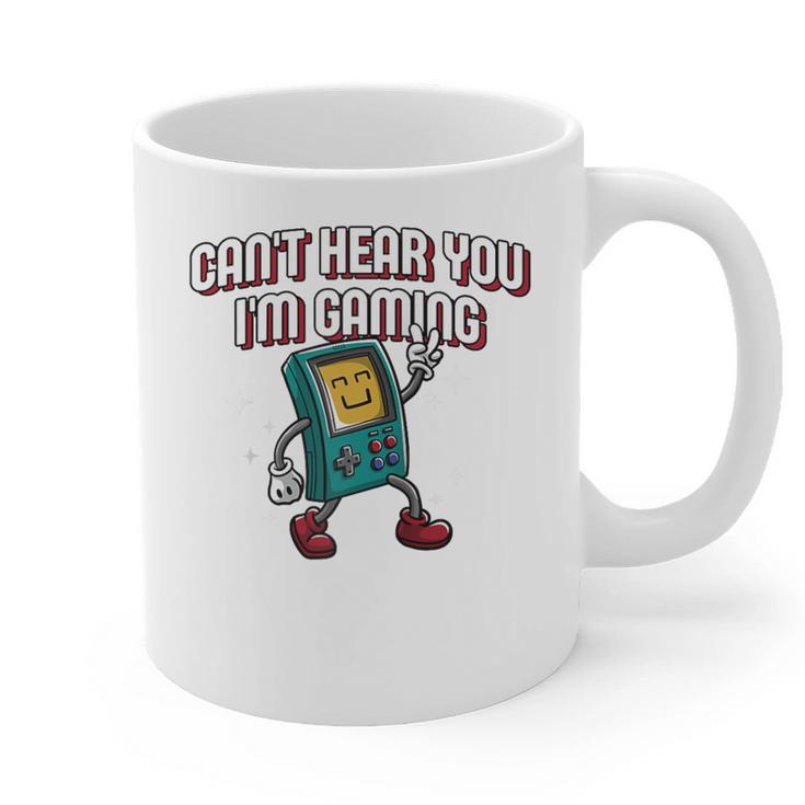 Cant Hear You Im Gaming Introvert Gamer Antisocial Raglan Baseball Tee Graphic Print Coffee Mug