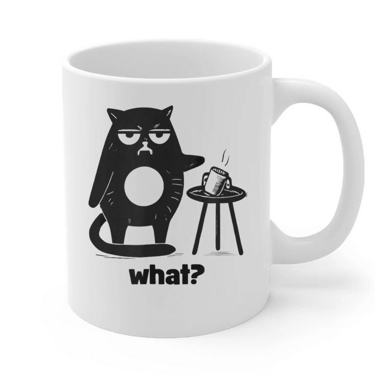 Cat What Humor Introvert Anti-Social Graphic Print Coffee Mug
