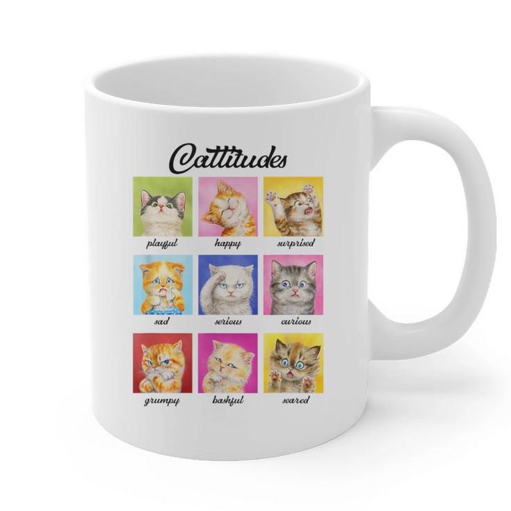 Cat Lover Cat Mom Cat Dad Crazy Cat Lady Cattitudes Graphic Print Coffee Mug