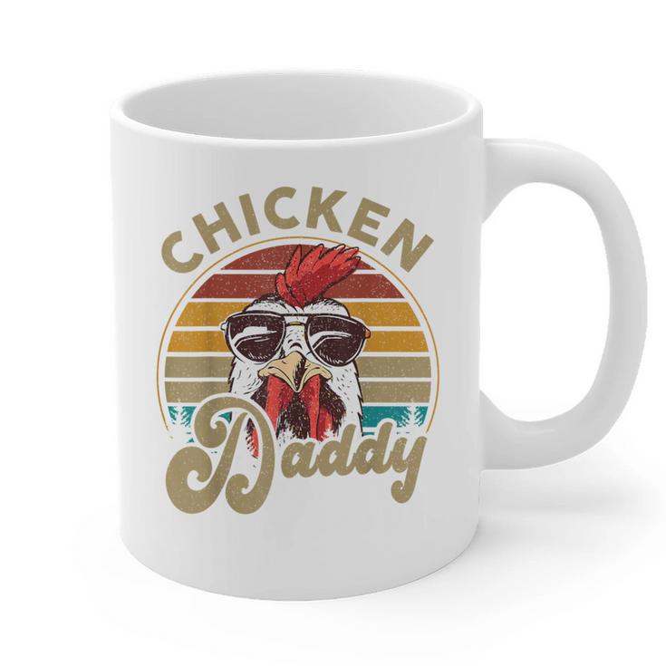 Chicken-Shirt Rooster Daddy Vintage Farmer Dad Father Graphic Print Coffee Mug