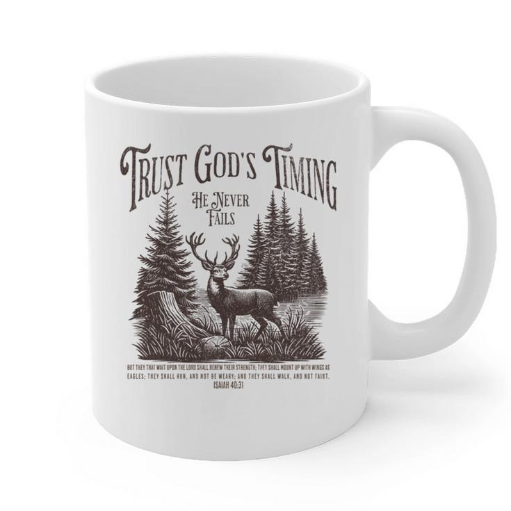 Christian Jesus Bible Verse Deer Elk Buck Hunting Dad Hunter Graphic Print Coffee Mug