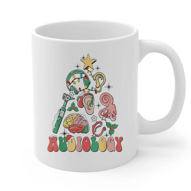 Christmas Audiology Tree Audiology Student Graduation Graphic Print Coffee Mug
