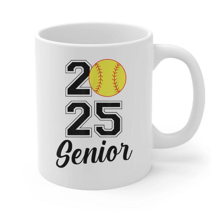 Class Of 2025 Softball Senior Graduation Graduate Women Graphic Print Coffee Mug