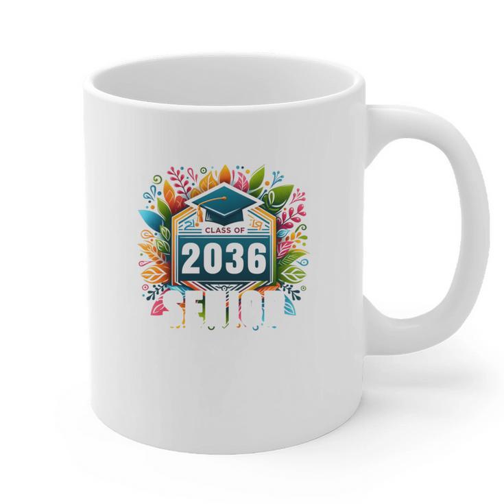 Class Of 2036 Graduation School Vintage Senior 2036 Graphic Print Coffee Mug
