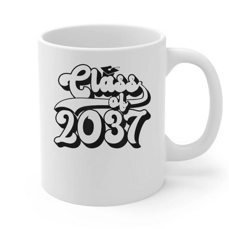 Class Of 2037 Senior Retro 2037 Grad Graduate Graduation Graphic Print Coffee Mug