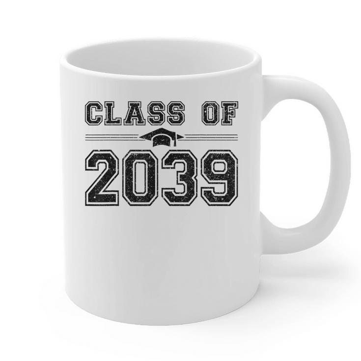 Class Of 2039 Grow With Me First Day Of School Graduation Graphic Print Coffee Mug