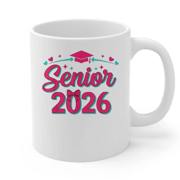 Coquette Pink Bow Senior 2026 Class Of Graduation Graphic Print Coffee Mug