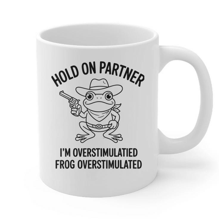 Cowboy Frog Overstimulated Western Meme Introverts Graphic Print Coffee Mug