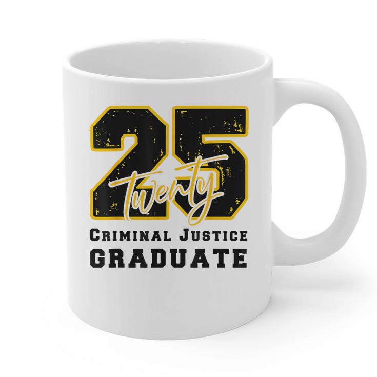 Criminal Justice Graduate Graduated Class Of 2025 Graduation Graphic Print Coffee Mug