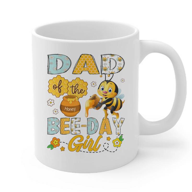 Dad Of The Bee-Day Girl Bee Birthday Party Graphic Print Coffee Mug