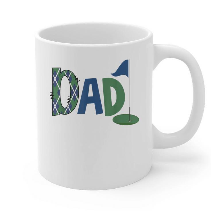Dad Of The Birthday Boy Hole In One Golf Sport Matching Graphic Print Coffee Mug