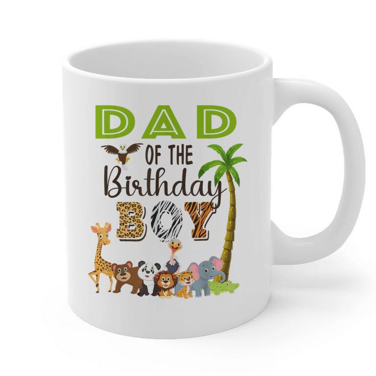 Dad Of The Birthday Boy Wild Zoo Theme Safari Party Graphic Print Coffee Mug