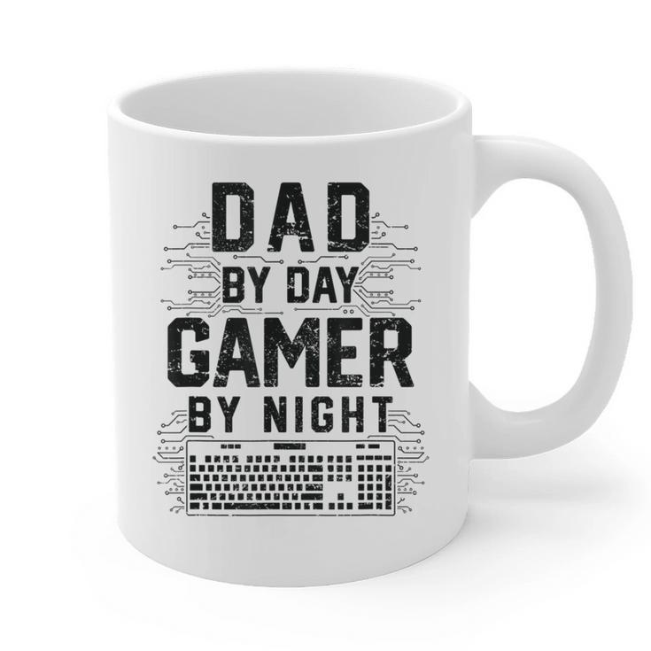 Dad By Day Gamer By Night Father's Day Gaming Graphic Print Coffee Mug