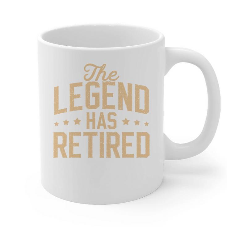 Dad Grandpa Retirement The Legend Has Retired 2026 Men Graphic Print Coffee Mug