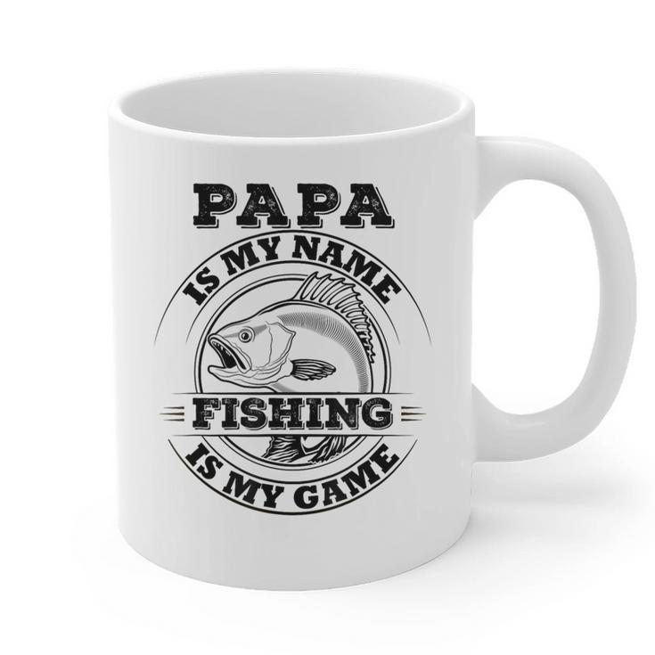 Dad Is My Name Fishing Is My Game Loves Fishing Graphic Print Coffee Mug