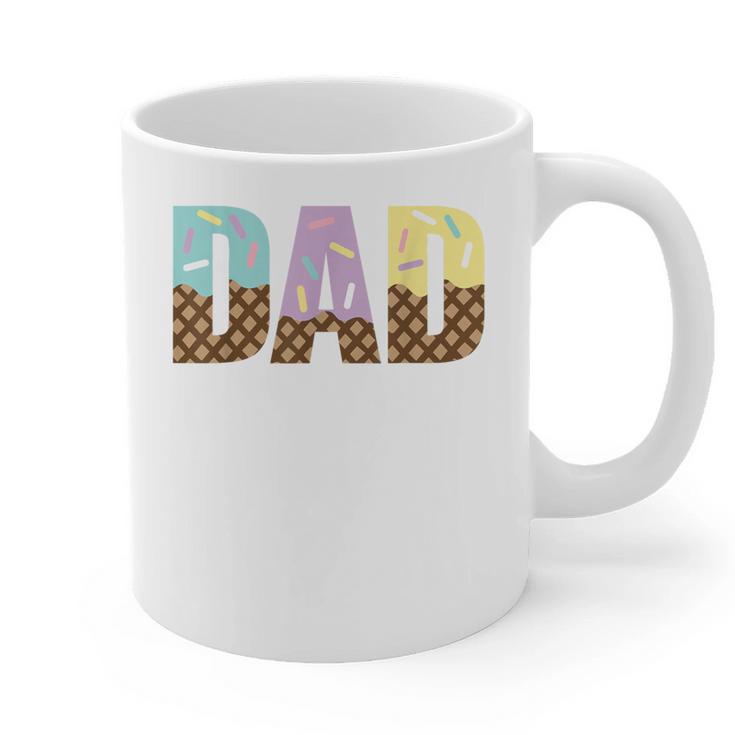 Dad Of The Sweet One Ice Cream 1st First Family Father's Day Graphic Print Coffee Mug