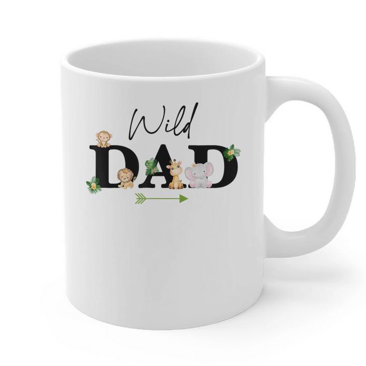 Dad Of The Wild One Zoo Birthday Safari Jungle Animal Graphic Print Coffee Mug