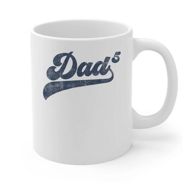 Dad5 Daddy Of 5 Kids Father Of Five Fifth Time Dad Graphic Print Coffee Mug