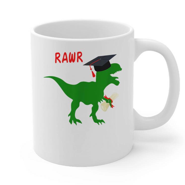 Dinosaur Rawr Diploma Graduate Graduation Graphic Print Coffee Mug