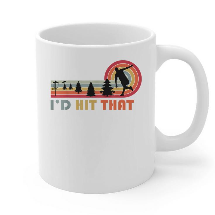 Disc Golf I'd Hit That Frisbee Golfer Retro Men Dad Graphic Print Coffee Mug