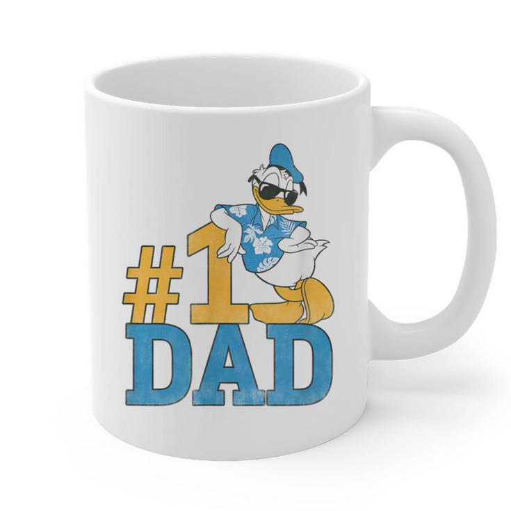 Disney Donald Duck Number One Dad Sunglasses Father's Day Graphic Print Coffee Mug