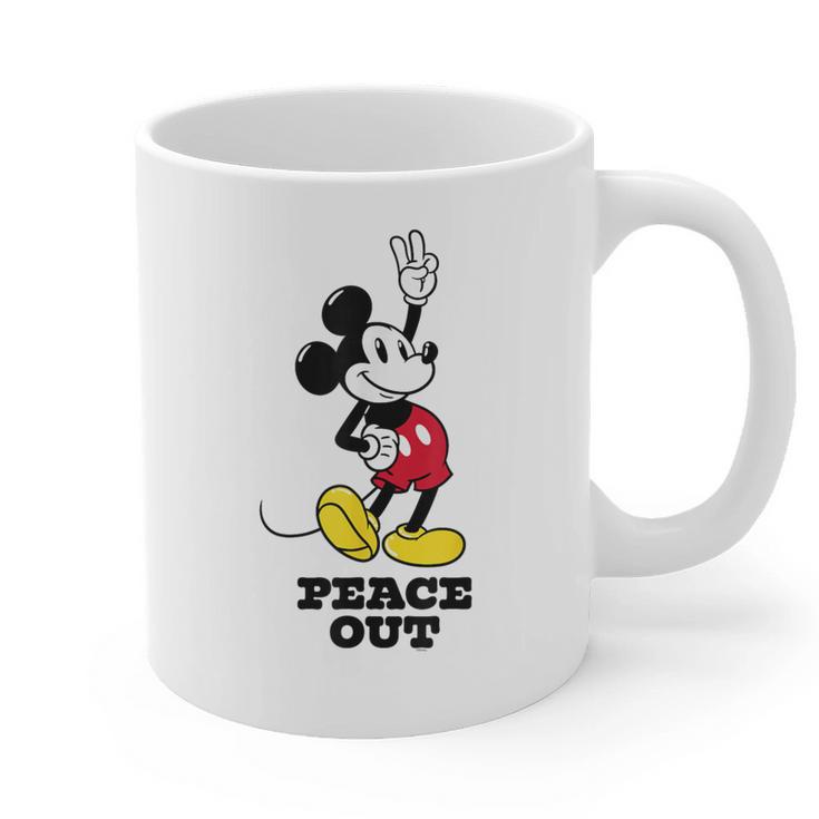Disney Mickey Mouse Peace Out Totally Retro Graduation Graphic Print Coffee Mug