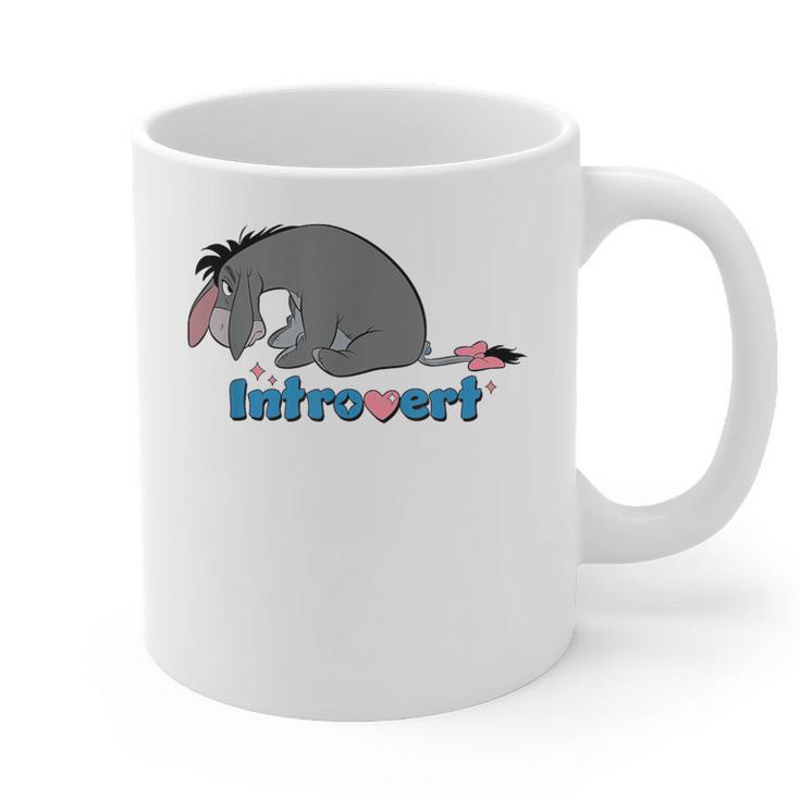 Disney Winnie The Pooh Introvert Eeyore Logo Graphic Print Coffee Mug