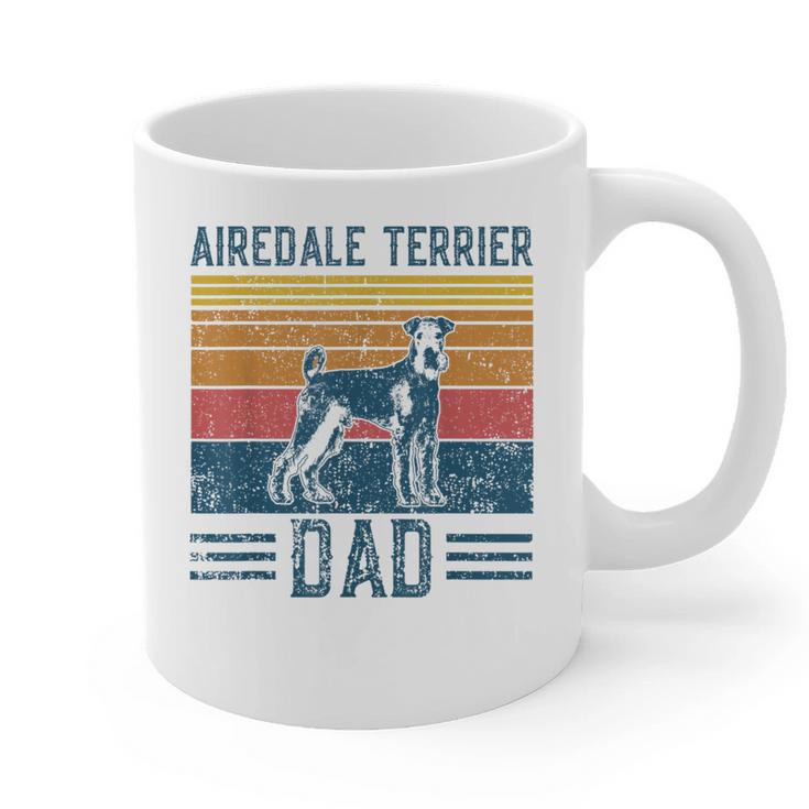 Dog Airedale Terrier Dad Vintage Airedale Terrier Dad Graphic Print Coffee Mug