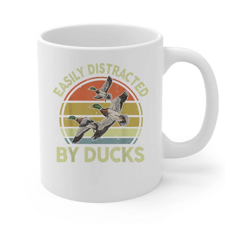 Easily Distracted Duck Hunting Dad Hunter Son Daughter Graphic Print Coffee Mug
