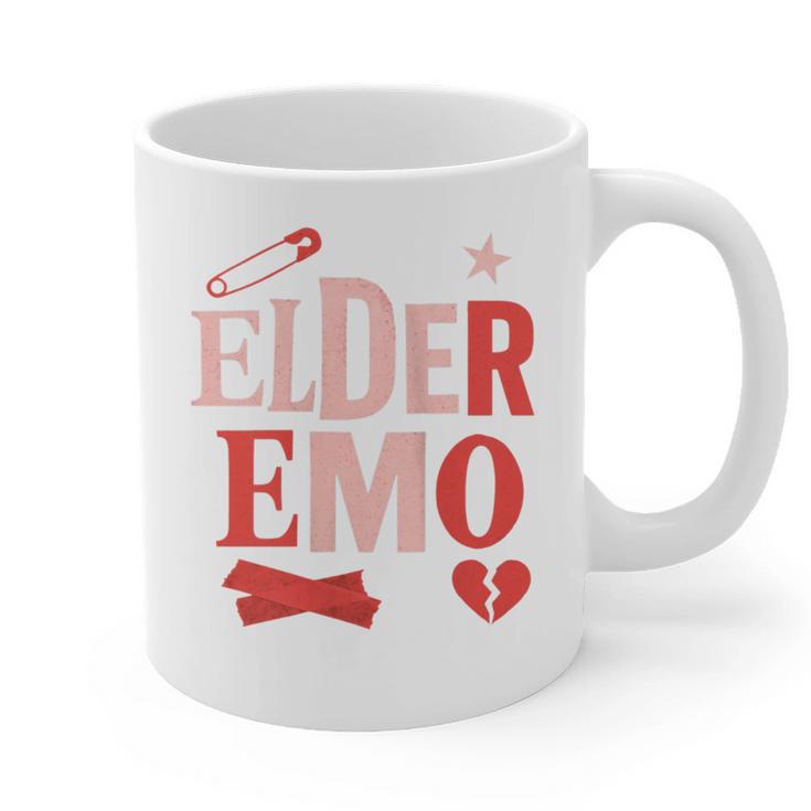 Elder Emo Retro Punk Typography Nostalgia Graphic Print Coffee Mug Elder Emo Retro Punk Typography Nostalgia Graphic Print Coffee Mug