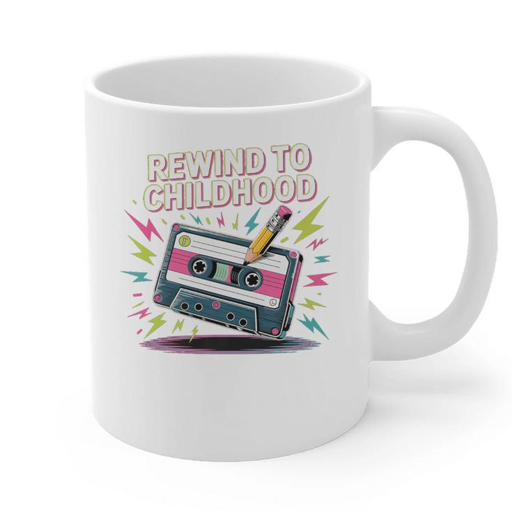 Elder Millennials Embracing 90s Rewind Nostalgia Vibes Premium Graphic Print Coffee Mug