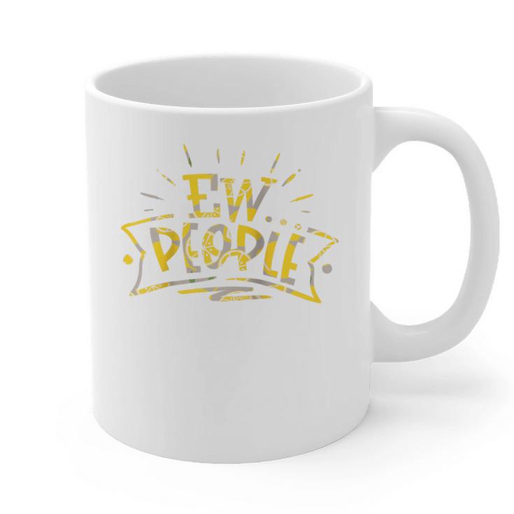Ew People Antisocial Introvert Saying Yellow Lemon Raglan Baseball Tee Graphic Print Coffee Mug