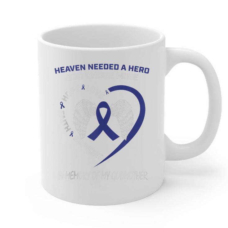 Faith Blue In Memory Of My Godmother Colon Cancer Awareness Graphic Print Coffee Mug
