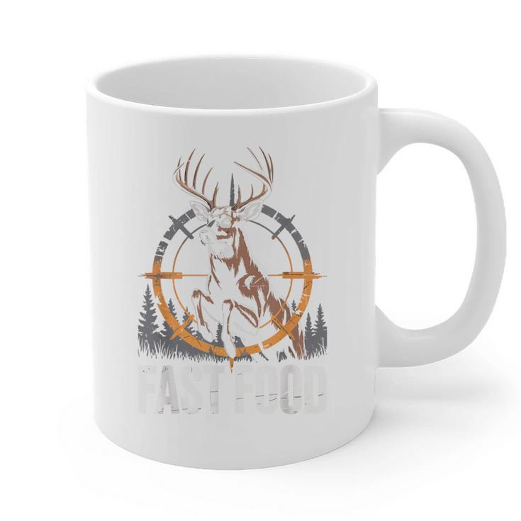 Fast Food Deer Hunting Hunter Dad Tail Buck Graphic Print Coffee Mug