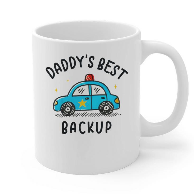 Father Son Daughter Daddy's Best Backup Father's Day Toddler Graphic Print Coffee Mug