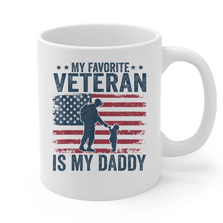 Father Veterans Day My Favorite Veteran Is My Daddy For Kids Graphic Print Coffee Mug