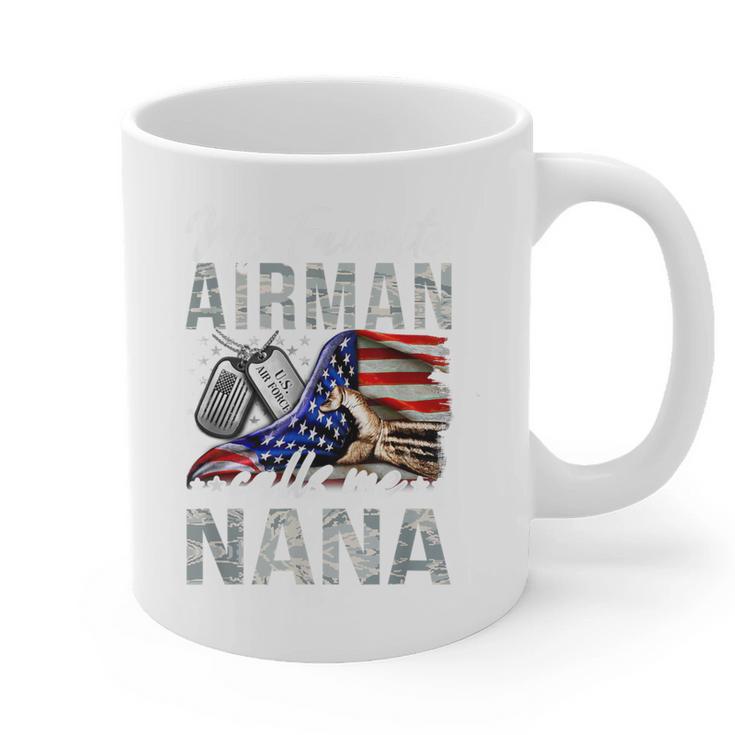 My Favorite Airman Calls Me Nana Air Force Graduation Nana Graphic Print Coffee Mug