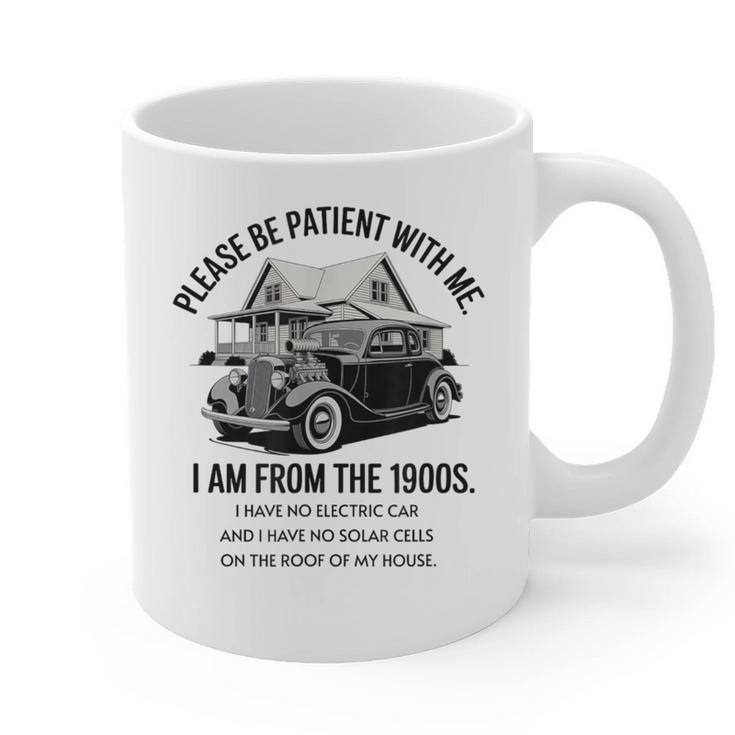 Forgive Me I'm From The 1900s No E-Car No SolarCells Graphic Print Coffee Mug