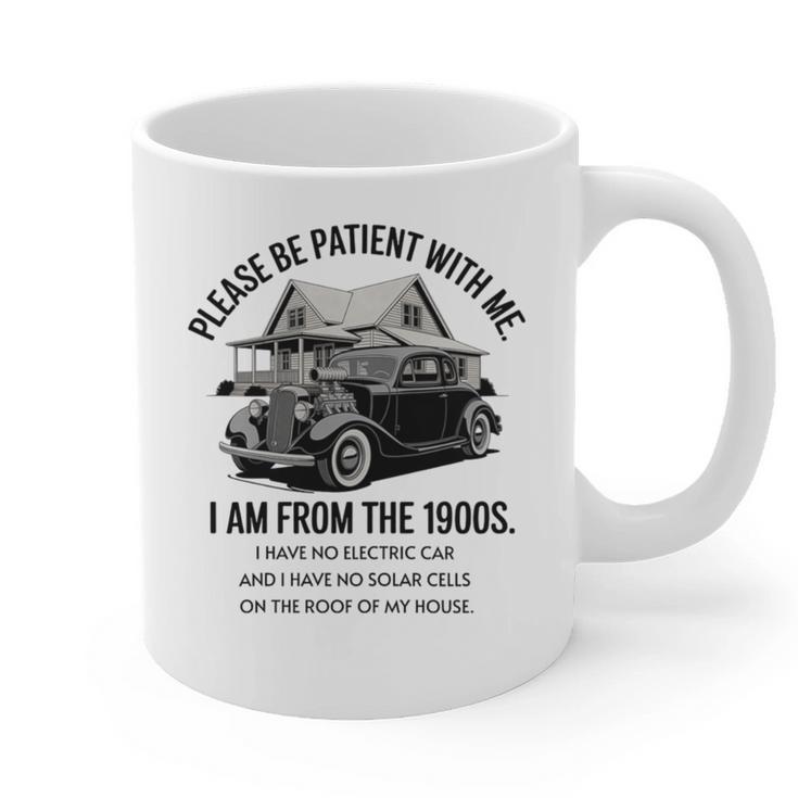 Forgive Me I'm From The 1900s No E-Car No SolarCells Premium Tri-Blend Graphic Print Coffee Mug