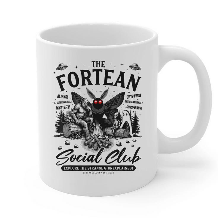Fortean Social Club Bigfoot Mothman Alien Cryptid Introvert Graphic Print Coffee Mug