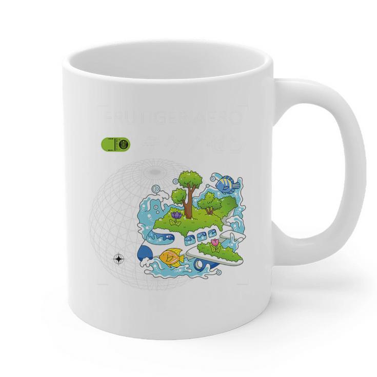 Frutiger Aero Y2K Fashion Trends Statement Piece Tech Orbite Premium Tri-Blend Graphic Print Coffee Mug