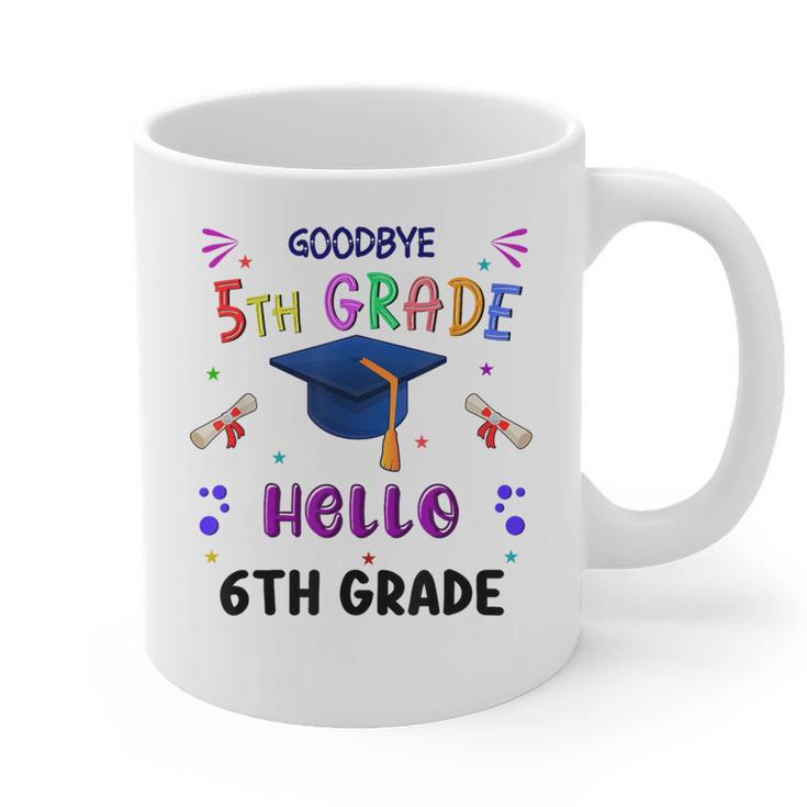 Goodbye 5th Grade Graduation 2025 6th Grade Graduate Kids Graphic Print Coffee Mug