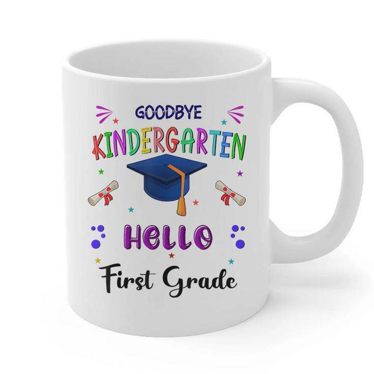 Goodbye Kindergarten Graduation Class 2025 1st Grade Kids Graphic Print Coffee Mug