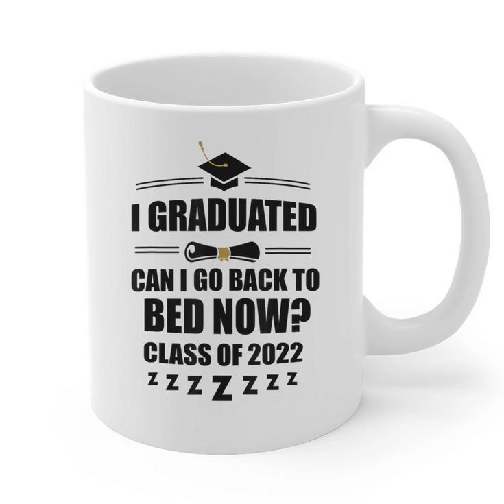 I Graduated Can I Go Back To Bed Class Of 2022 Graduation Graphic Print Coffee Mug