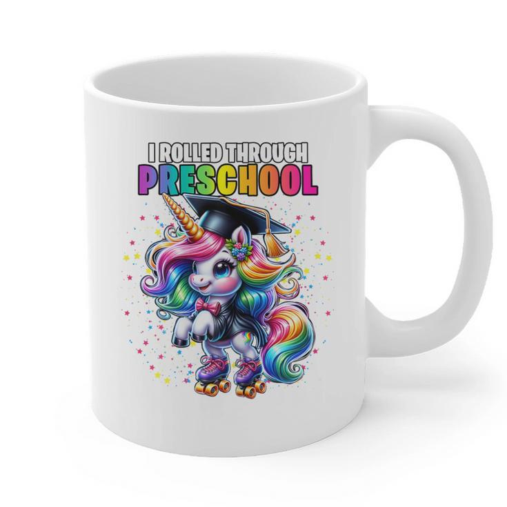 Graduation Preschool Unicorn Roller Skate Girls Pre-K Grad Graphic Print Coffee Mug