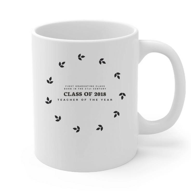 Graduation For Her TEACHER OF THE YEAR Class Of 2018 Graphic Print Coffee Mug
