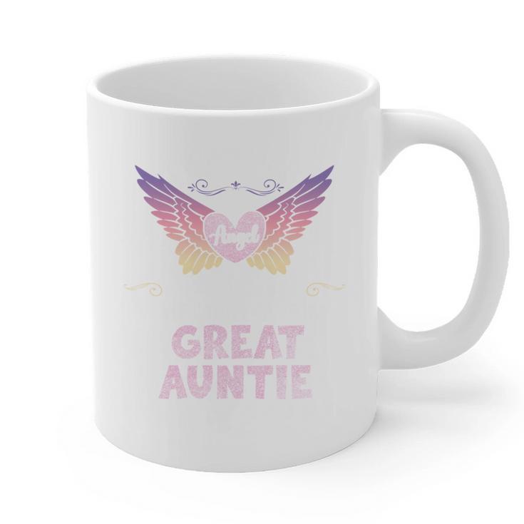 Great Auntie Angel In My Memory Cute Family Remembrance Graphic Print Coffee Mug
