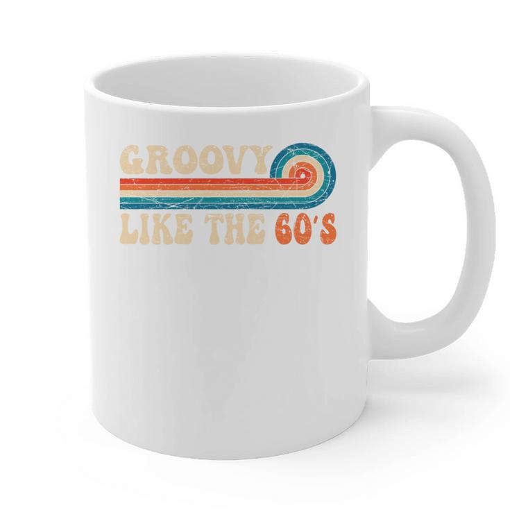 Groovy Like The 60s Aesthetic Nostalgia 1960's Retro Graphic Print Coffee Mug