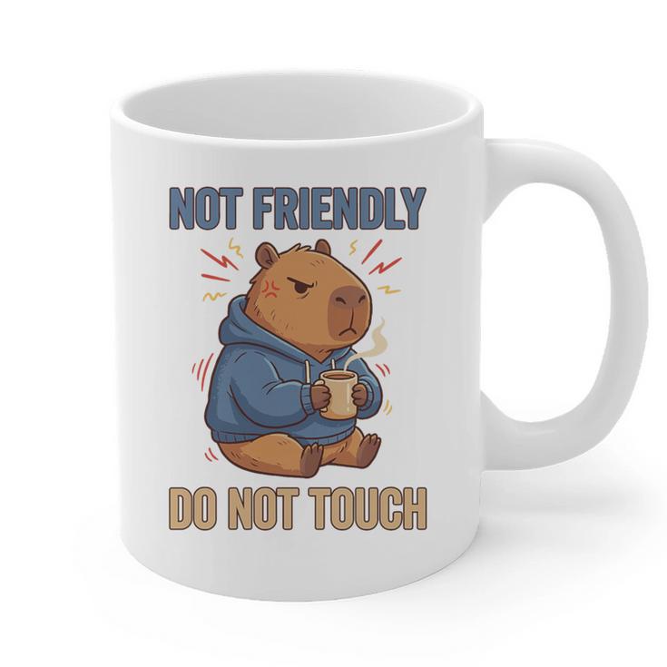 Grouchy Capybara Not Friendly Do Not Touch Introvert Premium Tri-Blend Graphic Print Coffee Mug