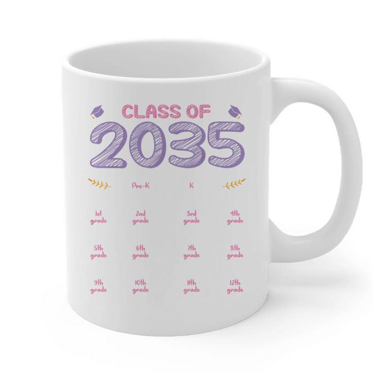 Grow With Me Graduation First Day Of School Class Of 2035 Graphic Print Coffee Mug
